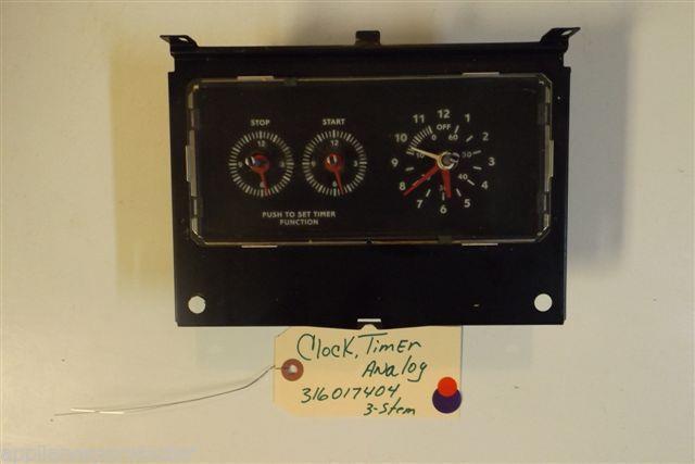 FRIGIDAIRE STOVE 316017404 Clock/timer, Analog 3 Stem used FRIGIDAIRE STOVE 316017404 Clock/timer, Analog 3 Stem used